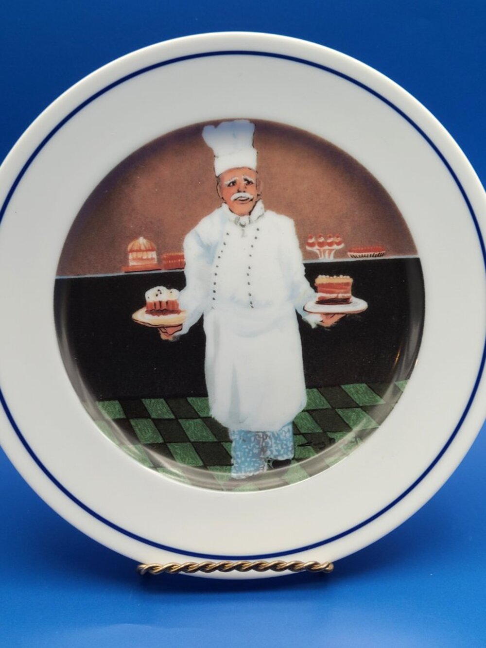 6 Williams Sonoma Guy Buffet Vintage Chef Series Dessert Salad Plates - Picture 10 of 14